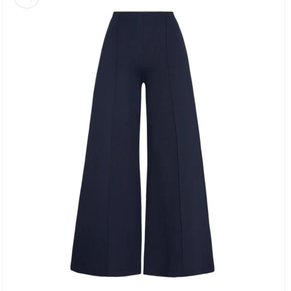 Ripley Rader Navy Ponte Knit Wide Leg High Waist Pants Trouser Blue Navy S, 3=M - Picture 2 of 5